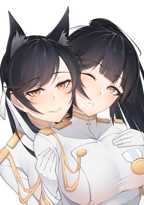 みんな新艦船を描こうとしている中、私は二人を描いていました…☺️
#アズレン
#愛宕
#高雄 