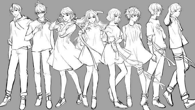 【LSO2019-R1】 アトラクトライト / Attract Light 【ENDZ】
Our entry: https://t.co/3VPvMt1lq5

Sketch: me
Lineart - color: @111Maka111

Do sketching for this group was a amazing experiences ??
All singers and staffs do their best for this ???? 
