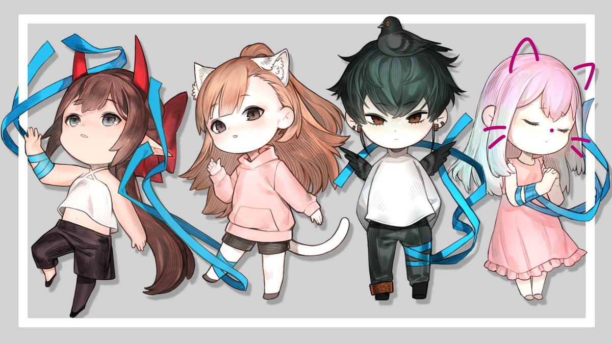 【LSO2019-R1】 アトラクトライト / Attract Light 【ENDZ】
Our entry: https://t.co/3VPvMt1lq5

Sketch: me
Lineart - color: @111Maka111

Do sketching for this group was a amazing experiences ??
All singers and staffs do their best for this ???? 