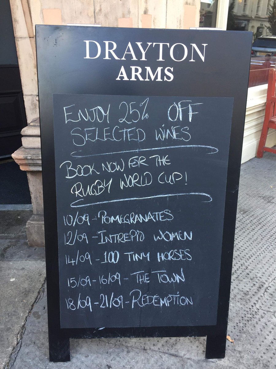 BlueLineTheatre's tweet photo. Blue Line have arrived at @draytonarmsSW5 and we're ready for tonight's performance! ⭐️ https://t.co/LxBq426Vqx