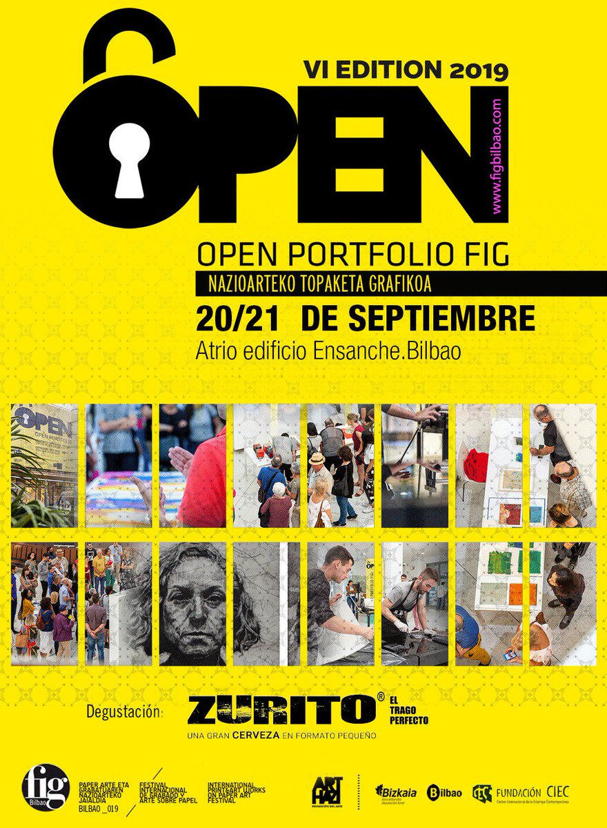 figbilbao's tweet photo. ¡Quedáis oficialmente invitad@s los próximos días 20 y 21 de septiembre a la exposición de #OpenPortfolio2019! El trabajo de 16 artistas emergentes os espera en el #EdificioEnsanche de #Bilbao.

¡Te esperamos!

#FIGBilbao2019 #grabado #engraving #artesobrepapel #printmaking https://t.co/O4ihJceu13