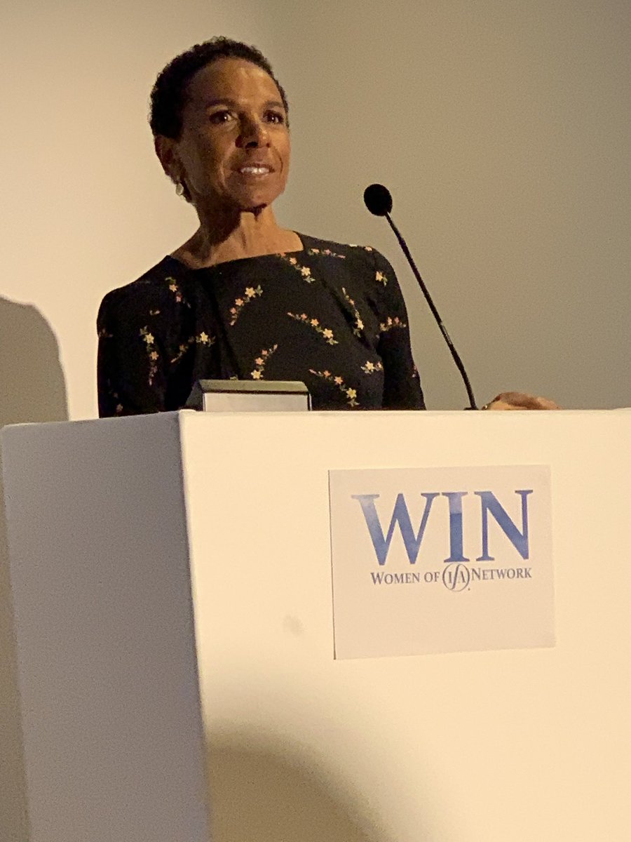 Melanie Hall as Keynote speaker at @2019Wifa luncheon - so many great stories  and examples! Truly inspirational! #IFA2019London #ifa2019 #womeninspiration #womennetworking