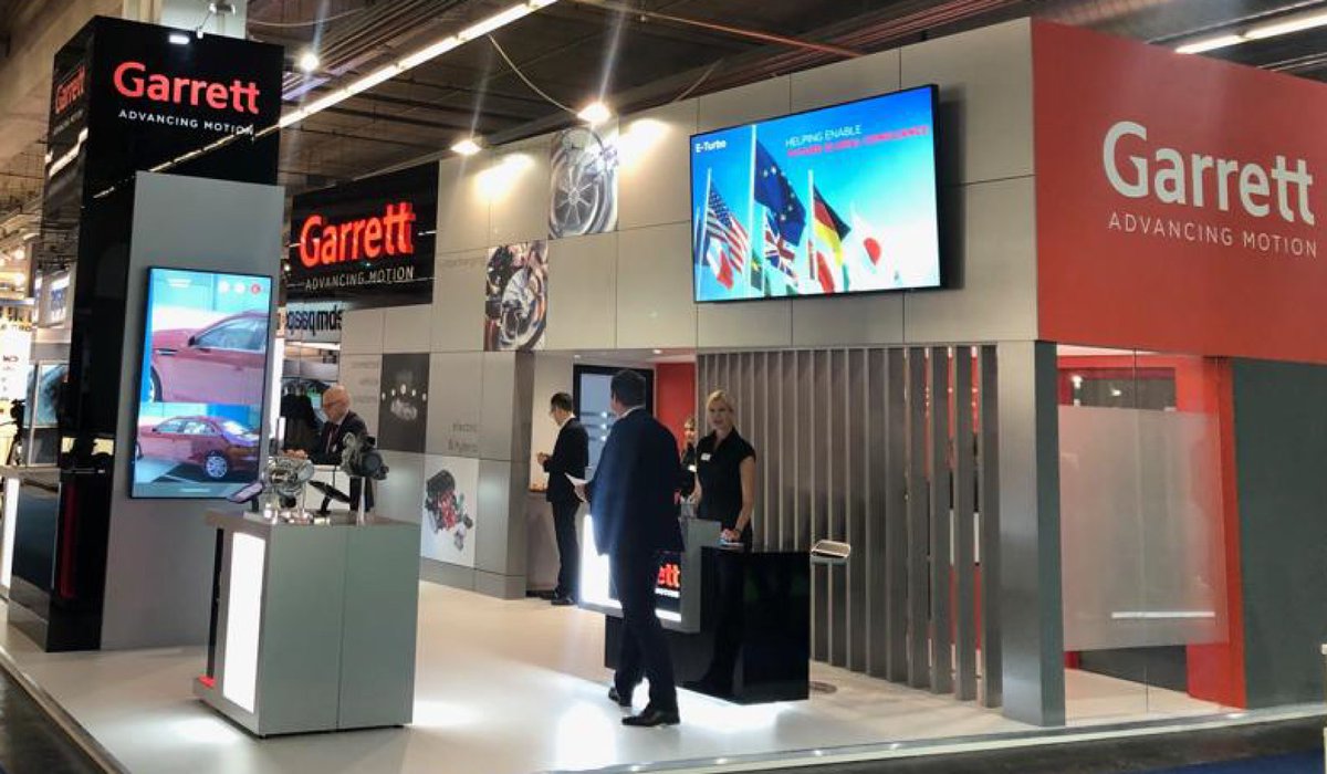 GarrettMotion's tweet photo. Meet with the @GarrettMotion team at @iaa_nfz 
where we are showcasing the #ETurbo, a key technology for achieving #EU7 emissions standard.
Hall 4.1, Stand D10 in #Frankfurt - September 10-13.
learn more https://t.co/oe9I1xfgVC
#GarrettMotion #GTX #IAA19 #ElectricBoosting https://t.co/9XDTebOb46