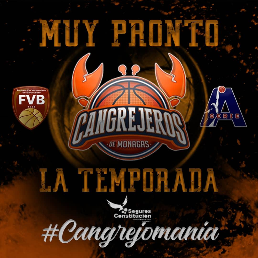 CangrejerosBBC's tweet photo. ¡Vuelve la @es_serie a la Cueva del Cangrejo!

✓ Muy pronto la #Cangrejomanía se apodera de #Maturín con la II Temporada de la Serie A 🇻🇪 que viene con 14 equipos 🏀🦀

#SomosCangrejeros #LaMascotaCangri
#SegurosConstitución https://t.co/W1WJBO8ZUe