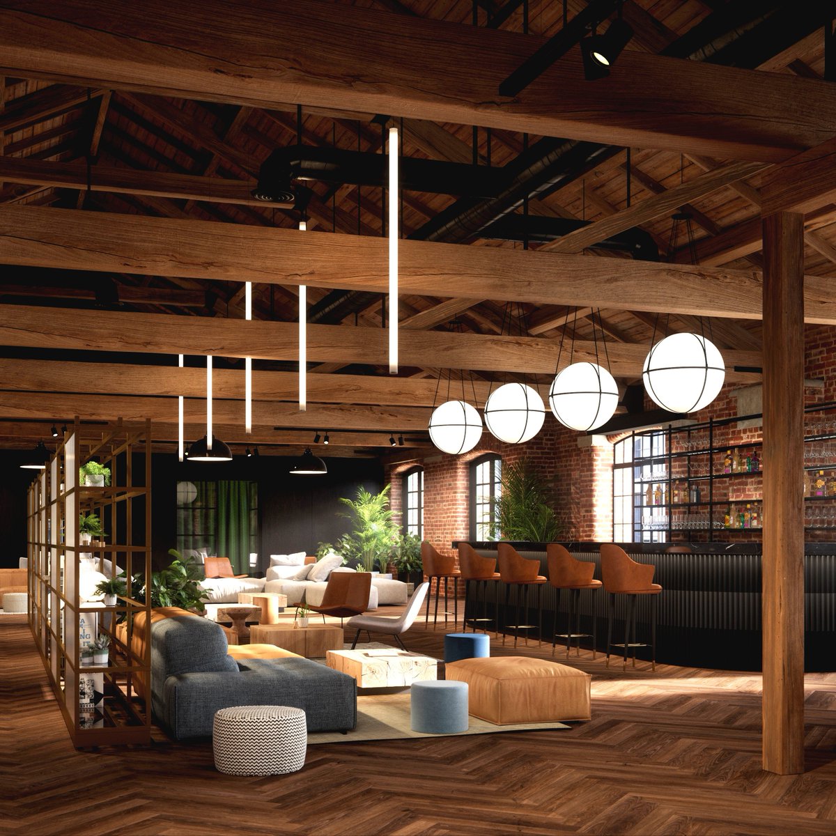 The Allied London Club concept from #studioHART - rich timber and green touches elevate the original industrial space <a href="/AlliedLondon/">Allied London</a> <a href="/ECUK_Mcr/">Enterprise City</a> #alliedlondon #enterprisecity #manchester @DisegnoDaily #interiordesign #design #interior <a href="/ArchitectsJrnal/">Architects’ Journal</a>