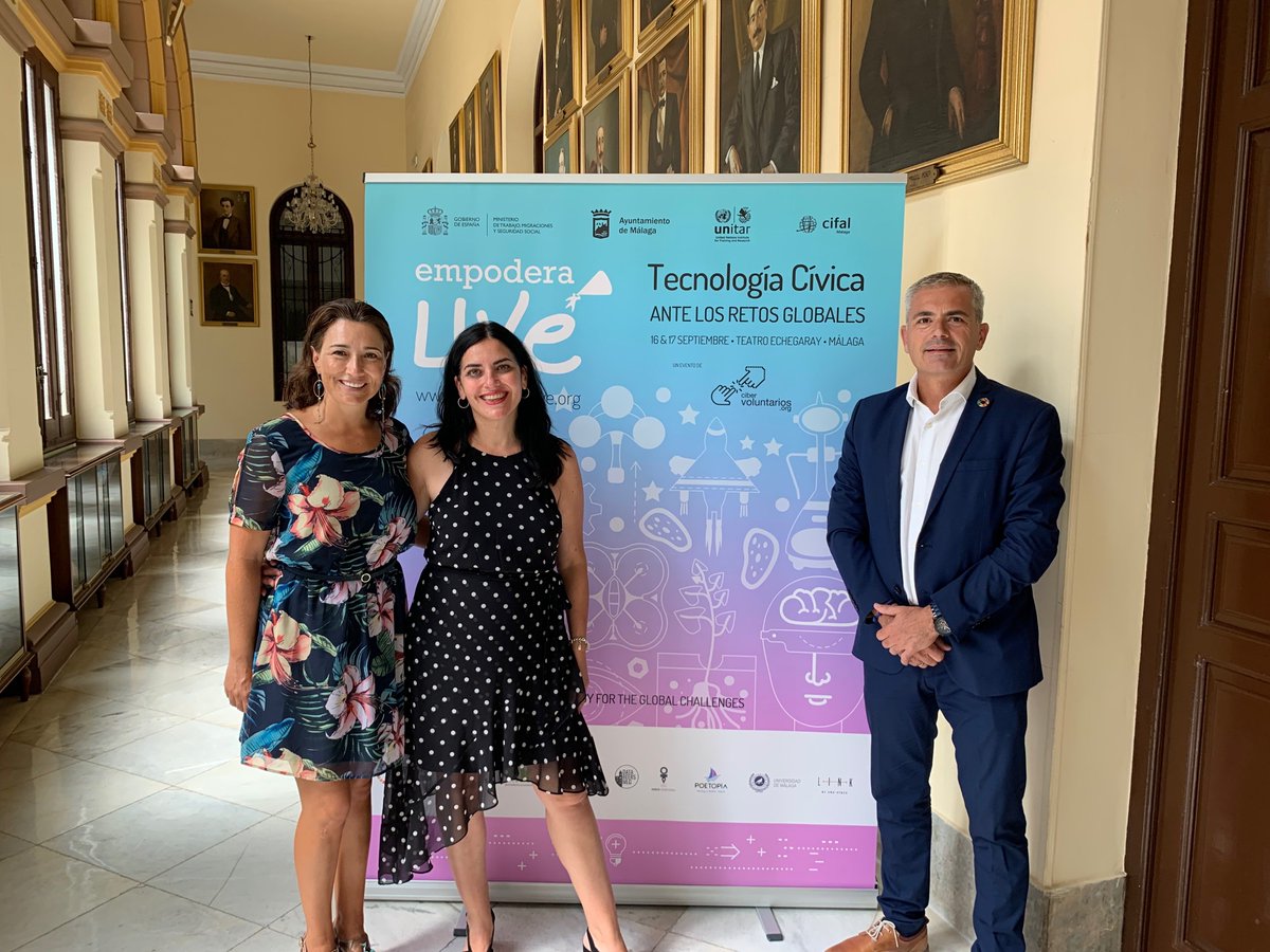 cibervoluntario's tweet photo. Málaga, punto de encuentro para expertos mundiales en #TecnologíaCívica ante los retos globales 📢 @ciberyolanda @cibervoluntario @CifalMalaga @ruthparticipa y @malaga han presentado oficialmente #EmpoderaxlosODS 2019➡️ 16 & 17 de Sept. https://t.co/JokfZJzTZ7 https://t.co/iHFHpQDTTZ