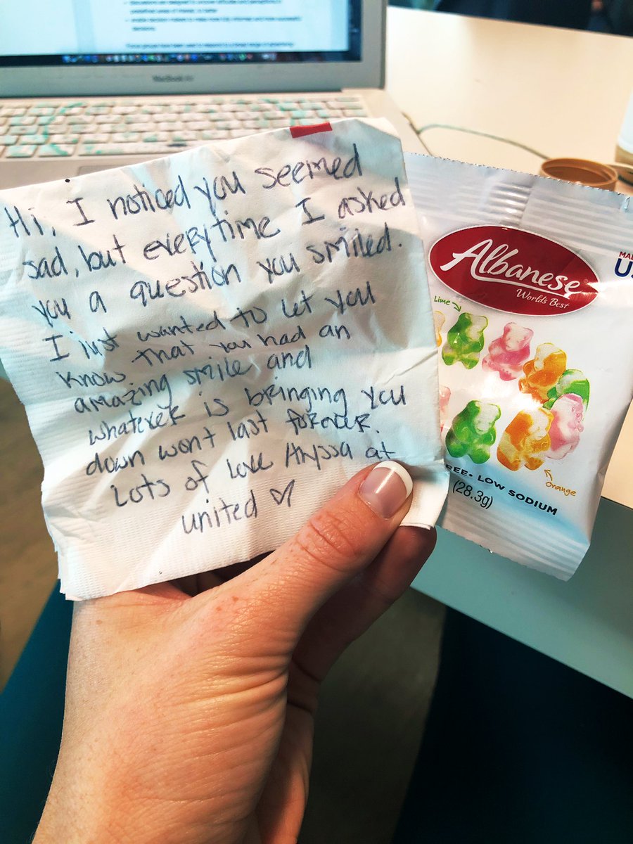 Left my family today for 9 months as I head back overseas for another volleyball season meaning I had a few tears throughout the flight. To Flight Attendant Alyssa at @united : this was so sweet. I hope everyone gets to have you as their flight attendant. ❤️