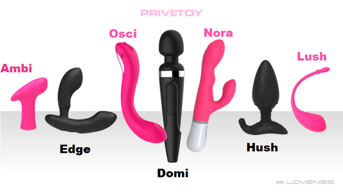 S&atilde;o 7 modelos de Privetoy: Ambi &eacute; um massageador de clitoris; Edge faz DP em mulheres; Osci estimula