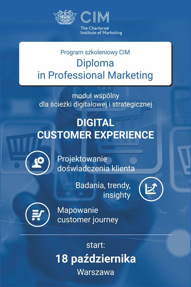 Po zmianie sylabusa <a href="/CIM_Exchange/">CIM Exchange</a> to właśnie moduł Digital Customer Experience będzie drugim, z którym zmierzą się uczestnicy najbliższej edycji Programu szkoleniowego CIM, która startuje już 18 października! 💡
Wszelkie informacje znajdziecie pod linkiem: questus.pl/program-zaawan…