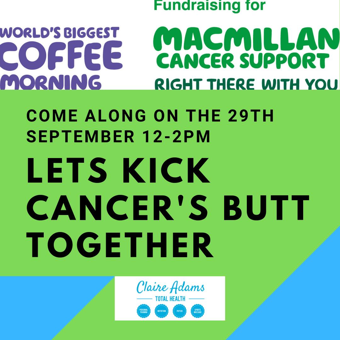 CATotalHealth's tweet photo. Are You Ready To Kick Cancers Butt With Claire Adams Total Health Ltd? 🙋

We would love to have as many people as possible attend. Please bring your family and friends along. 

Come to:
Claire Adams Total Health 
Unit 2
Swanfield
EH6 5RX 

#BeAmazing #macmillancancer https://t.co/tp72wrFyUq