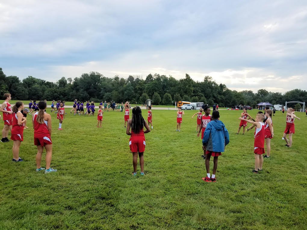 WSmiddle's tweet photo. Enjoy these photos of our cross country team warming up before their competition at the SIUE cross country course. Our students did a wonderful job and we are so proud of them! #ILBacktoSchool #WhitesidePride https://t.co/KfITDtfd1y