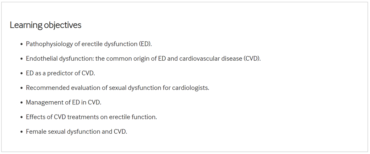 Sexual function and cardiovascular disease: what the general cardiologist needs to know.

heart.bmj.com/content/105/2/…

@mbmd17 <a href="/GershmanMDLA/">Institute for Advanced Urology</a> <a href="/DoctorAmitPatel/">Dr Amit Patel</a> <a href="/PeterNiemczyk/">Peter Niemczyk</a> <a href="/antoniniurology/">antoniniurology</a> <a href="/EliteHealthHI/">Elite Health Hawaii</a> <a href="/VictorLiuMDFACS/">Victor Liu M.D.</a> <a href="/CMTH_Inc/">Creative Medical Technology Holdings, Inc.</a> <a href="/CaverStem/">CaverStem</a>