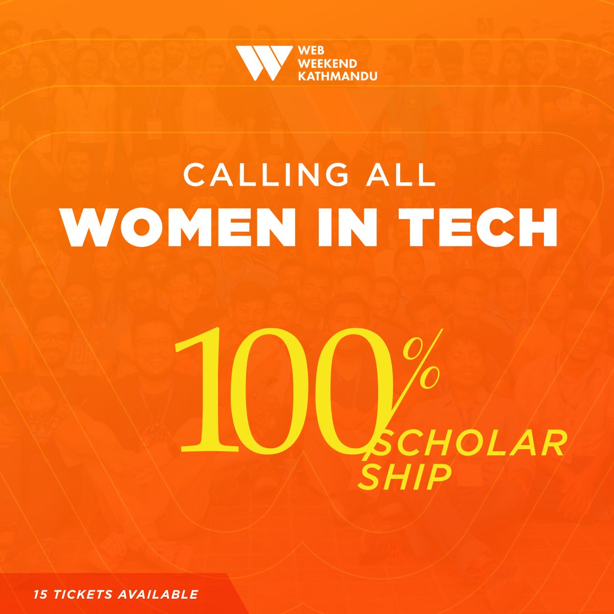 weekend_web's tweet image. Yo #ladies,
We need you! Exactly 15 ladies, working professionals and students pursuing #IT, are what we need to soak up the fully sponsored #wit tickets to attend #wwktm2019.

Apply now: forms.gle/n8ukDt6x9Gd9wU…