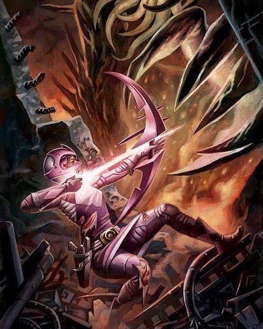 RustBeltMonster's tweet photo. Throwback to 4 years ago and Tim’s Pink Power ranger piece. #rbmc #rustbeltmonster #pinkranger #powerrangers #powerrangersfanart #digitalpainting @timswit https://t.co/plA8Th2yDQ