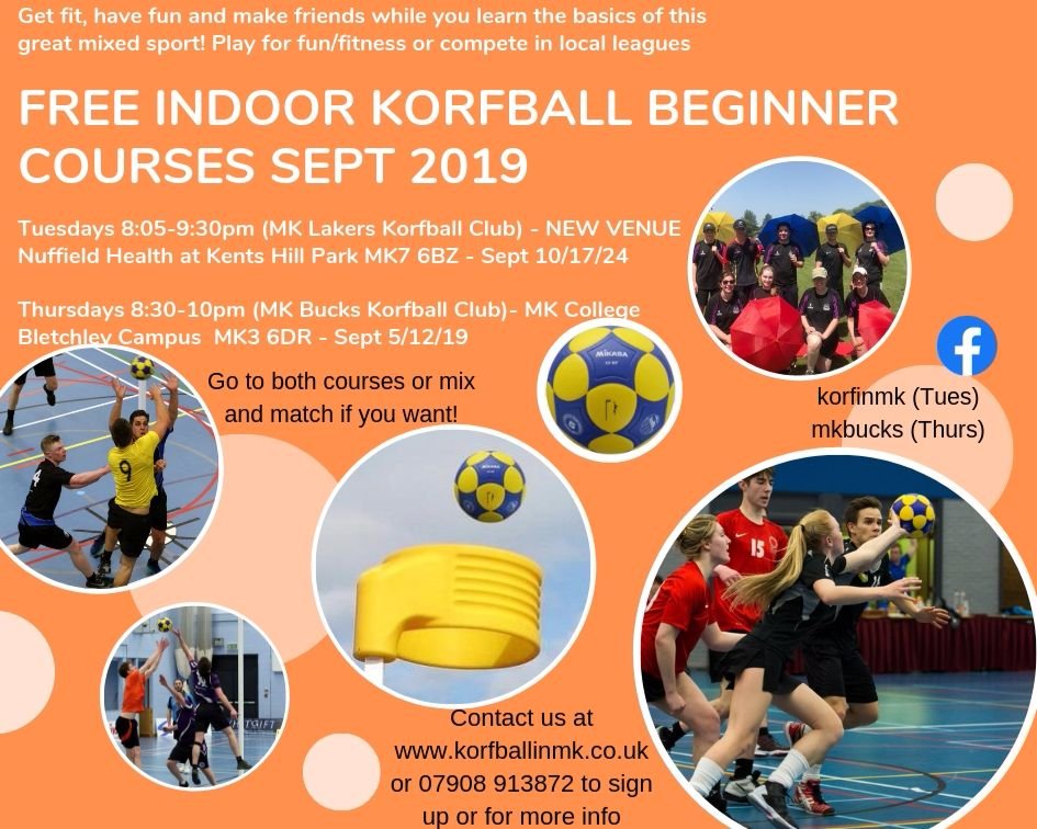 TONIGHT! <a href="/MKLakers/">MK Lakers Korfball</a> #korfball relaunch 8:05-9pm <a href="/NuffieldHealth/">Nuffield Health</a> Kents Hill (age 16+) with the first beginner session-all welcome! If you like #netball or #basketball or just want some #fun or #fitness or to #trysomethingnew then come along! (come next wk if you can't make tonight)