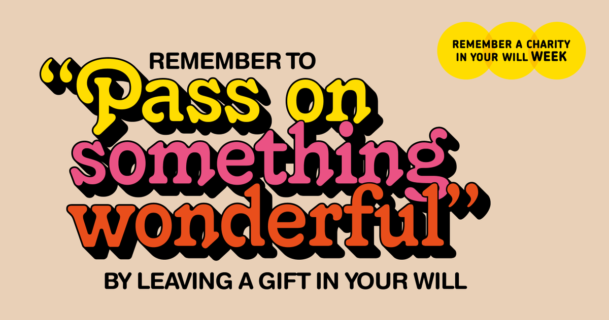 We are pleased to be supporting 'Remember a Charity' week with <a href="/RememberCharity/">Remember A Charity</a> 
Supporting 200 charities, this week is all about 'passing on something wonderful' in a Will, and helping to make a wonderful gift.
#rememberacharity #wills