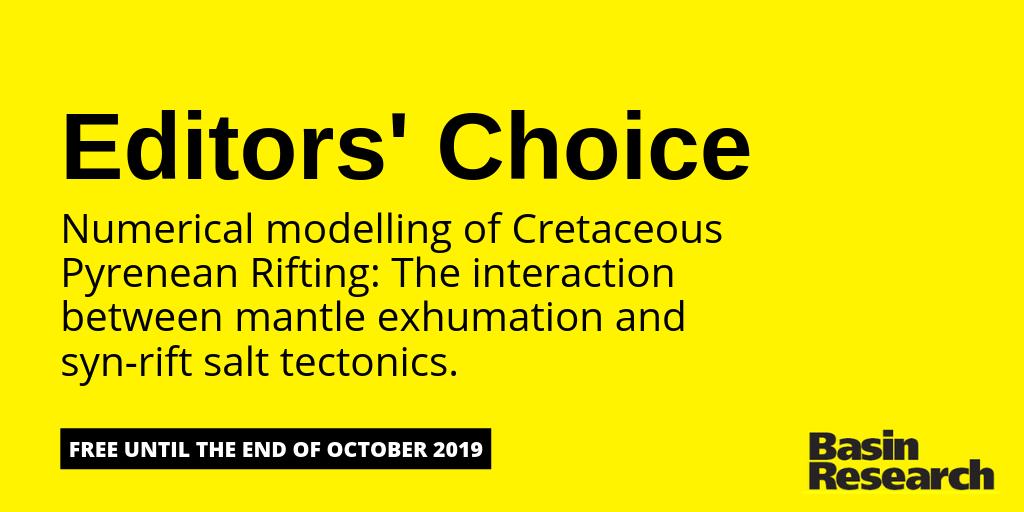 wileyearthspace's tweet image. #numericalmodelling of #Cretaceous Pyrenean Rifting: The interaction between mantle exhumation and syn‐rift salt #tectonics is now available for free until the end of October! @BasinResearch #BasinResearch @DrCraigMagee #research ow.ly/mxqX50vWoks