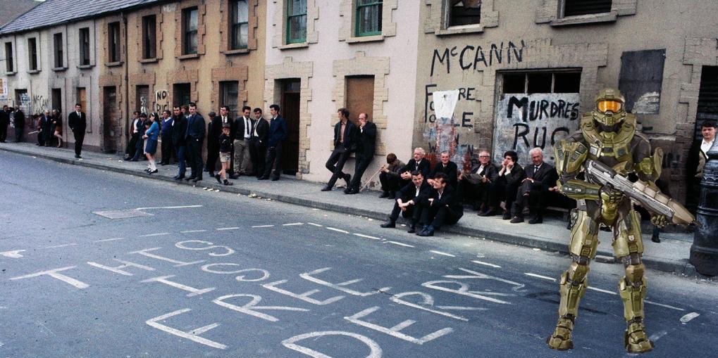 Masterchief enters Derry in the 1970’s as part of a routine peace patrol of the Galaxy.