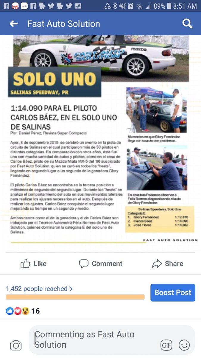 RCompacto's tweet image. Fast Auto Solution dominated E category at the Solo one in PR... Congrats!!