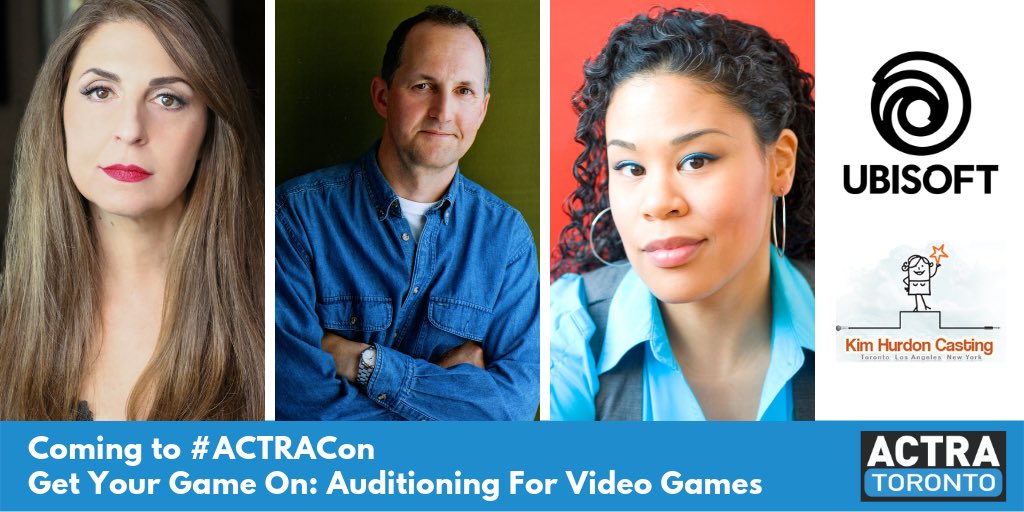 Get your game on! Join this great panel at #ACTRACon to learn everything you need to get a video game audition and book the role. The panel features <a href="/khurdon/">Kim Hurdon Casting</a>, <a href="/JohnNelles/">John E Nelles</a>, <a href="/EllenDubinActor/">Ellen Dubin</a>, <a href="/UbisoftToronto/">Ubisoft Toronto</a> &amp; hosted by <a href="/nicolestamp/">Nicole Stamp</a>! More info &amp; register: actratoronto.com/members-confer…