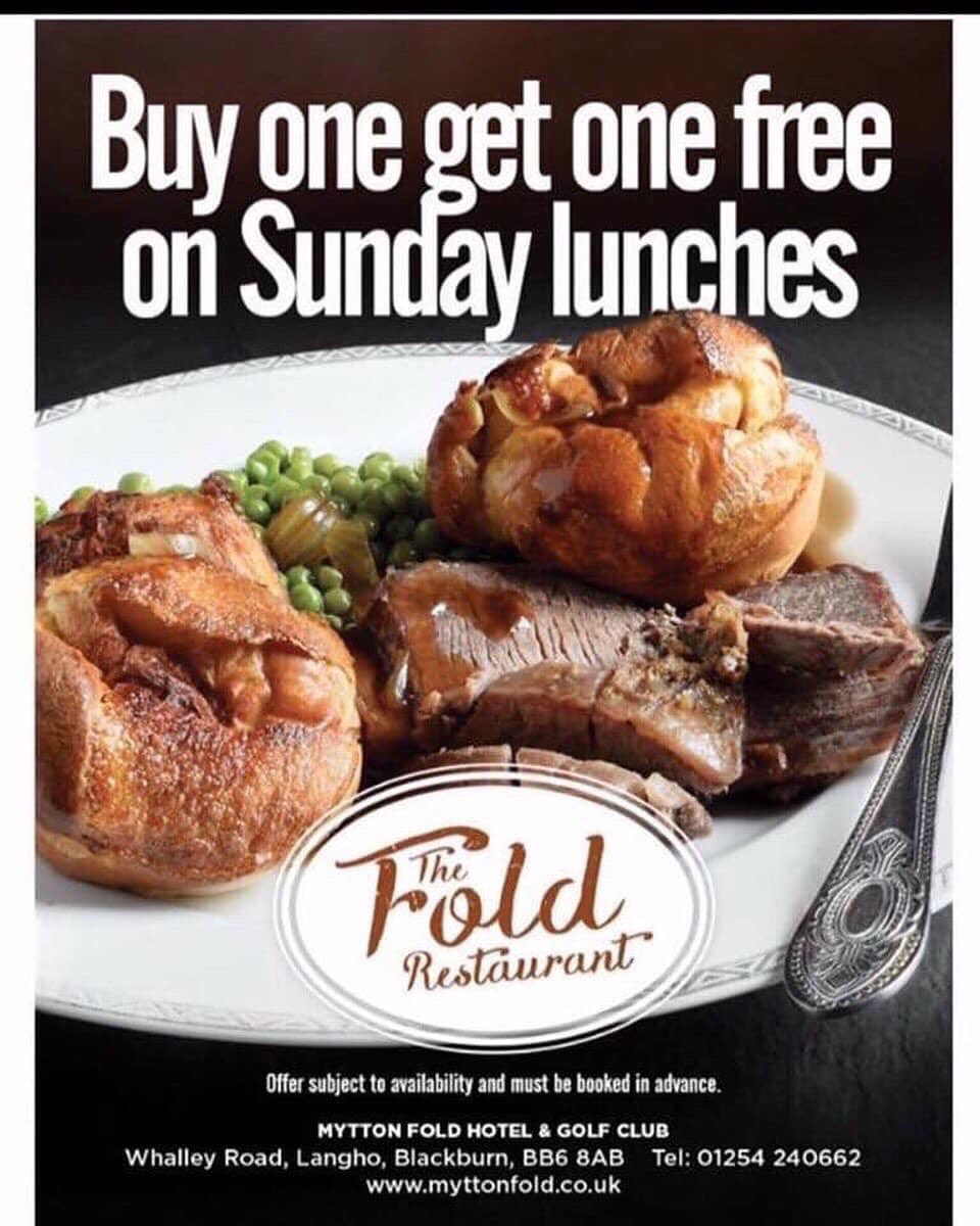 BOGOF on Sunday Lunch At Mytton Fold for all NHS Staff! #nurseday #nurse #nursesweek2019 #nursesweek #nhsstaffareamazing #nhs #nhscheer #nhsstaff #nhsstaffdiscount @elhtandme <a href="/prestonhospital/">Preston Hospital</a> #burnleyhospital #blackburnhospital #nurse #doctor #midwife #paramedic #bloodbikers