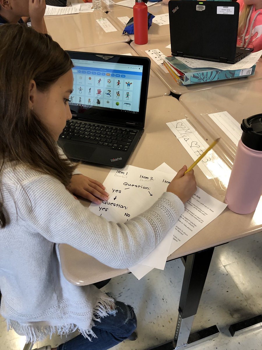 lauralissak's tweet image. Planning for the dichotomous keys we’re going to code in @Scratch  tomorrow. #mseRstory #lcpscodes #cttf #codetothefuture