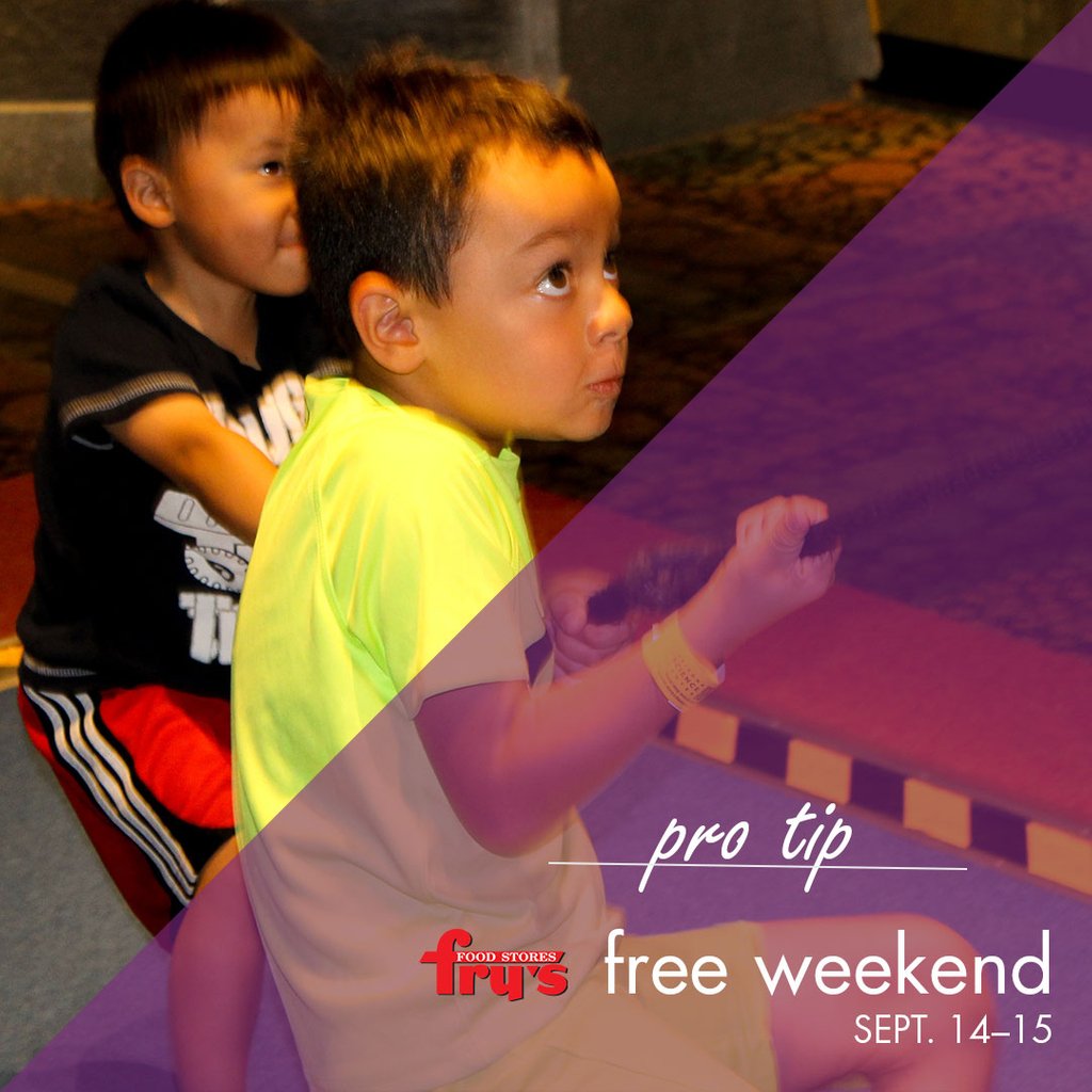 azsciencecenter's tweet photo. π‘#FrysFreeWeekend #ProTip: Be sure to come prepared with bottled water and activities to keep the kiddos entertained in line. Sat., Sept. 14 & Sun., Sept. 15, @FrysFoodStores is giving our guests #FREE general admission. Register online π https://t.co/3N9f3Ll3cj https://t.co/DyghOfFJja