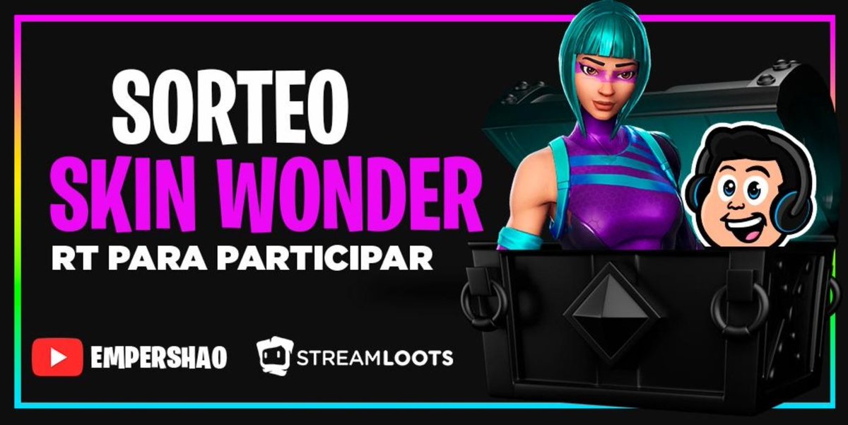 EmpershaoEsp's tweet photo. ¡SORTEO DE 1 SKIN WONDER PARA @FortniteGame!🤑

Requisitos:
Dar RT al tweet! 
Seguir en Twitter a @EmpershaoEsp y @streamlootsES!
Estar suscrito a mi canal de Youtube! 
https://t.co/drvUlBxBmG

Termina el día 21 de Septiembre y es internacional! ⏰

¡MUCHA SUERTE A TODOS! ❤️ https://t.co/w8F6CKwOfK