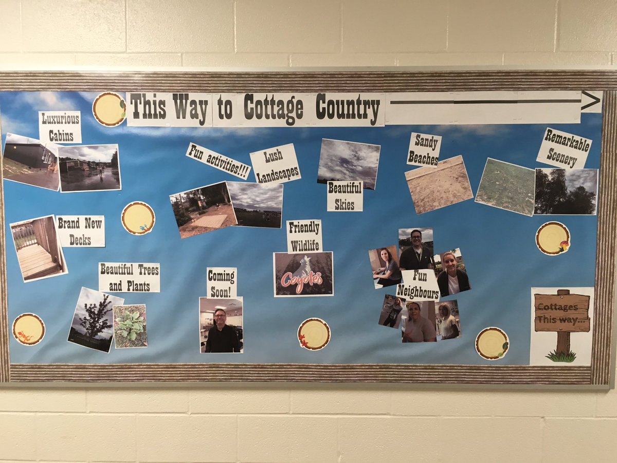 JasonWJamieson's tweet photo. New bulletin board to welcome our far bigger #cottagecountry portables @SACTVDSB https://t.co/kKVEiuiiYL