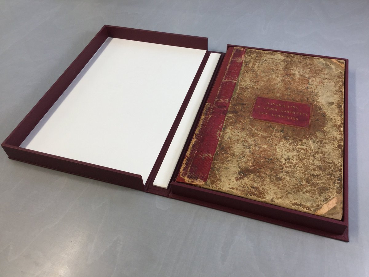 ArcaPreservatio's tweet image. Made a few boxes recently to contain volumes with incredible stories. Thought I’d share.
First up; the modest “three-wall, drop-spine box”. The #specialcollection go to book box, simple, efficient, adaptable.

#bookbox #dropspinebox #presentthepast #bookconservation