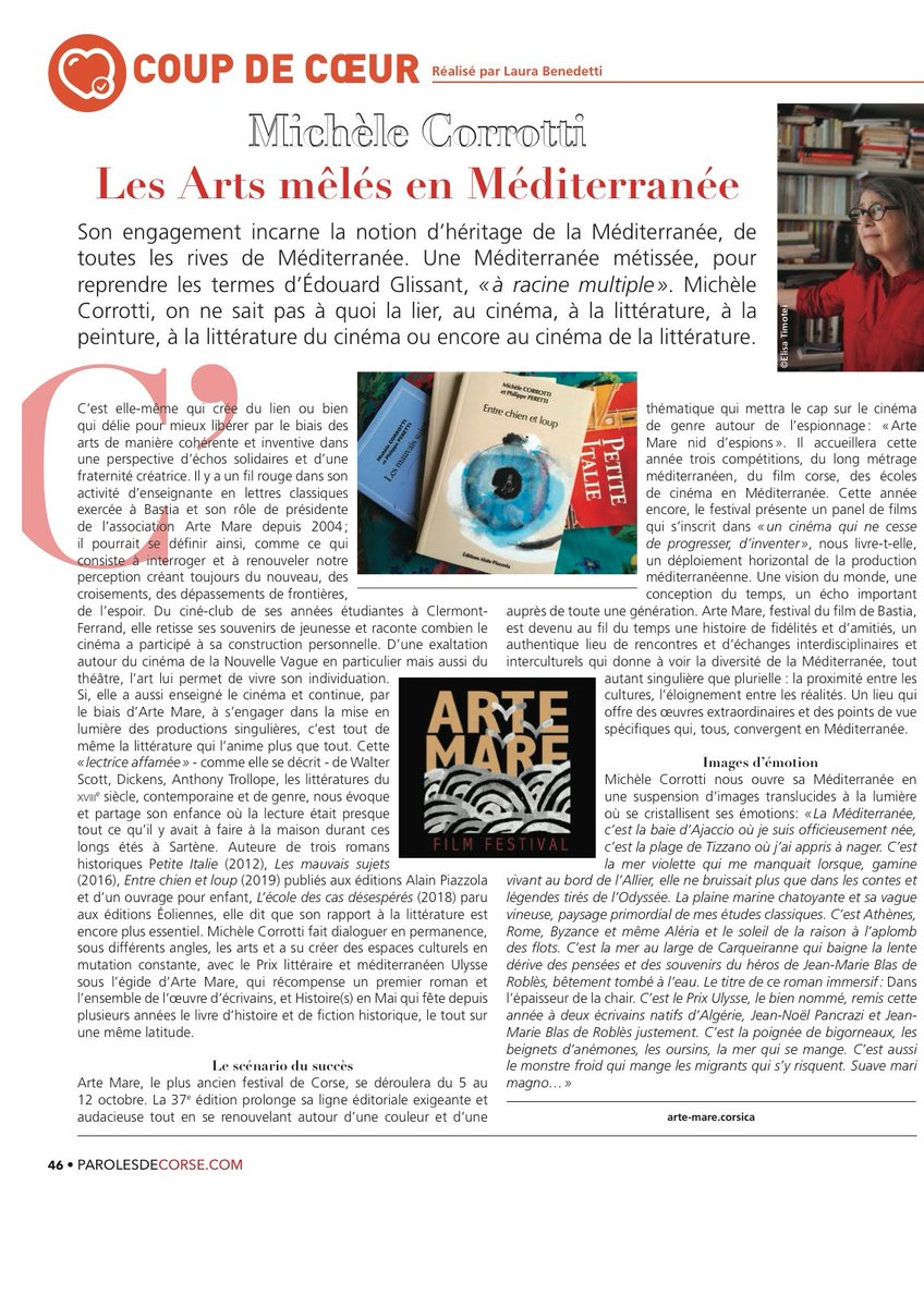 Laura Benedetti et Paroles de Corse, un grand merci!