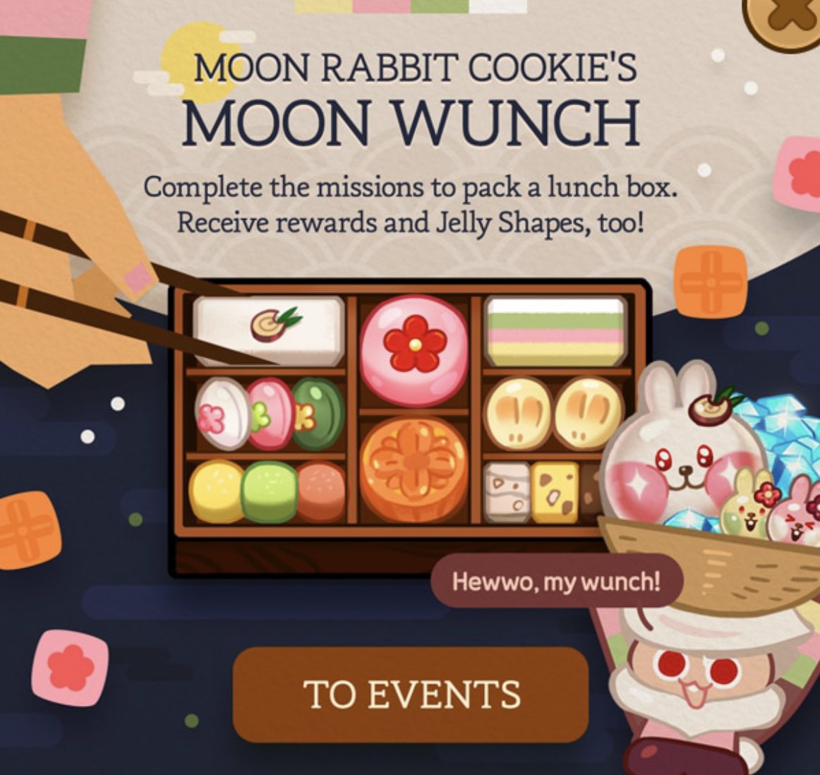Moon rabbit cookie toppings