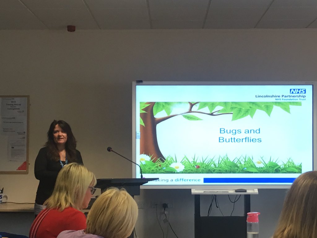 HeatherHalsall's tweet photo. Jo Reed sharing the experience of using the βBugs & Butterfliesβ tool in the LD east hub π π¦ #LPFTCQI @Suzanneclpft @LPFTNHS @MorvenFionn https://t.co/OIbHIR58I7