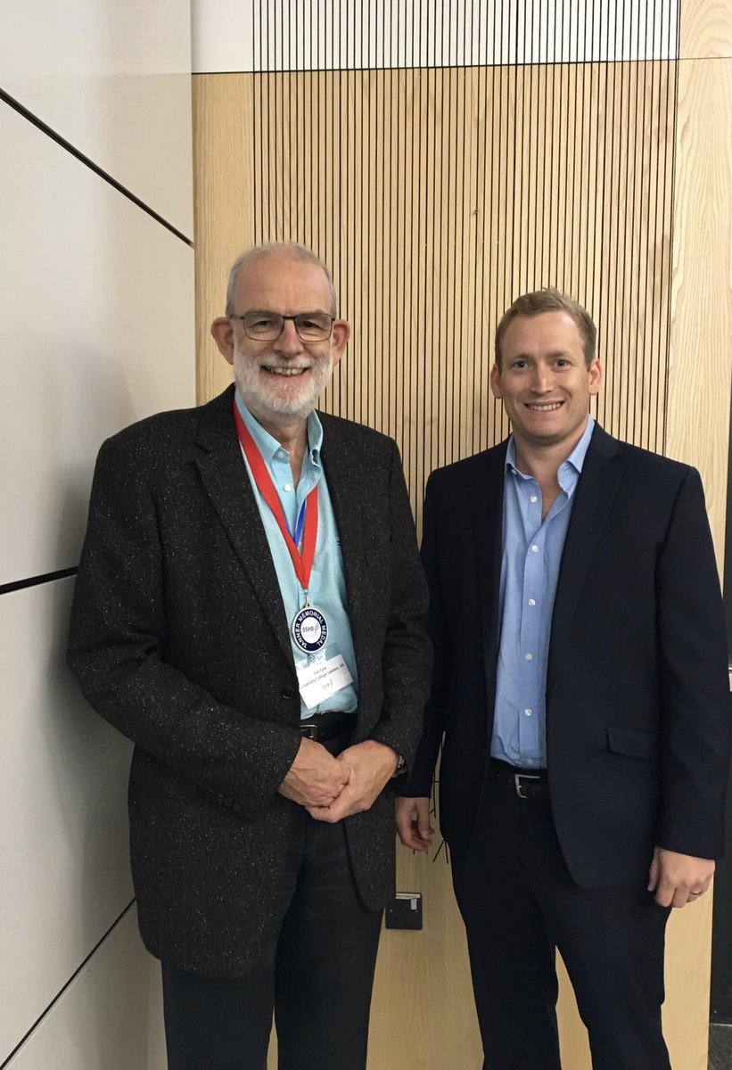 MaryamANEJAD's tweet photo. Such an honour to meet and learn from Tim Cole (@teejcee7) who received the Tanner medal 2019 at amazing SSHB conference organised by himself and Will Johnson (@W_O_Johnson )🏅 
Thanks 🙏 #SSHB #sshb2019 #60thanniversary #HumanBiology https://t.co/lD5B5GhkPC https://t.co/C1bg3yafhK