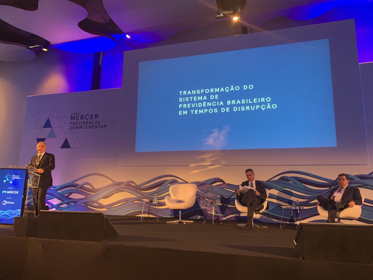 eckersdorff's tweet photo. Luis Ricardo Martins, Walter Mendes e Felipe Bruno em painel sobre fomento da Previdencia Complementar #empc2019 @MercerBrasil https://t.co/i6pdSHf4JB