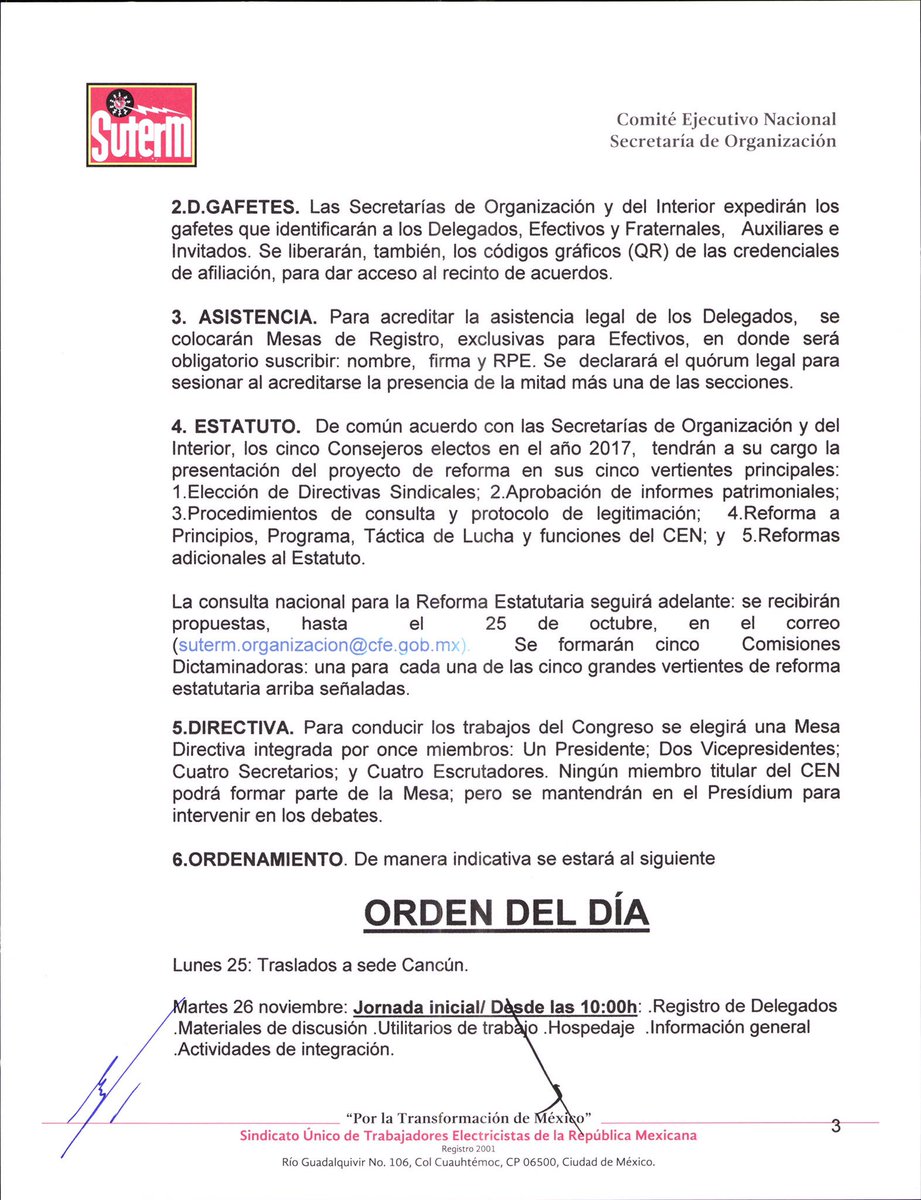 SUTERM_NACIONAL's tweet photo. Convocatoria XIX Congreso Nacional https://t.co/4W8TZCNqqZ