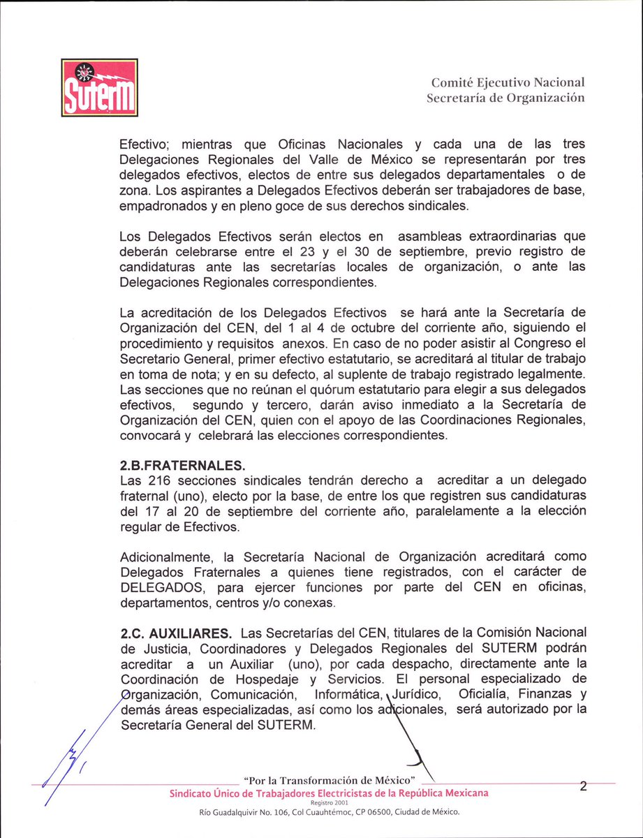 SUTERM_NACIONAL's tweet photo. Convocatoria XIX Congreso Nacional https://t.co/4W8TZCNqqZ