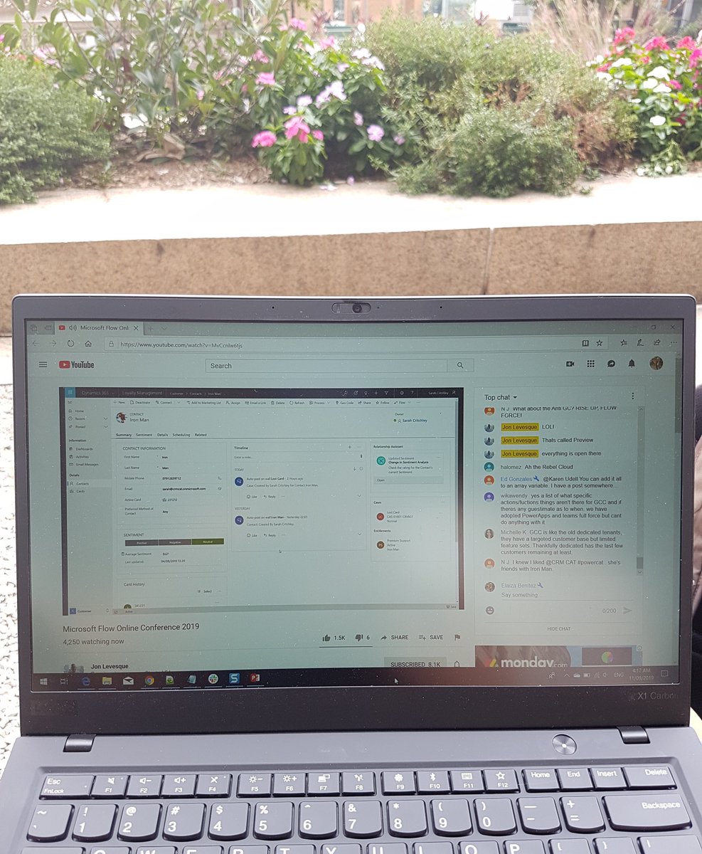 benitezhere's tweet image. Watching @dynamiccrmcat #FlowConf2019 right now! Hello from Philly 😎😁