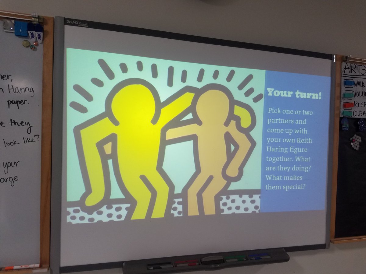 4th graders working on designing their own Keith Haring figures!
<a href="/MPEScougars/">Manassas Park Elementary School</a> #artteacher #elementaryart #elementary #art