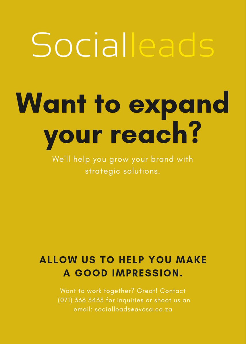 Avosasoftware's tweet photo. Please give @SocialleadsZA a follow https://t.co/P4Uq7h1Ino