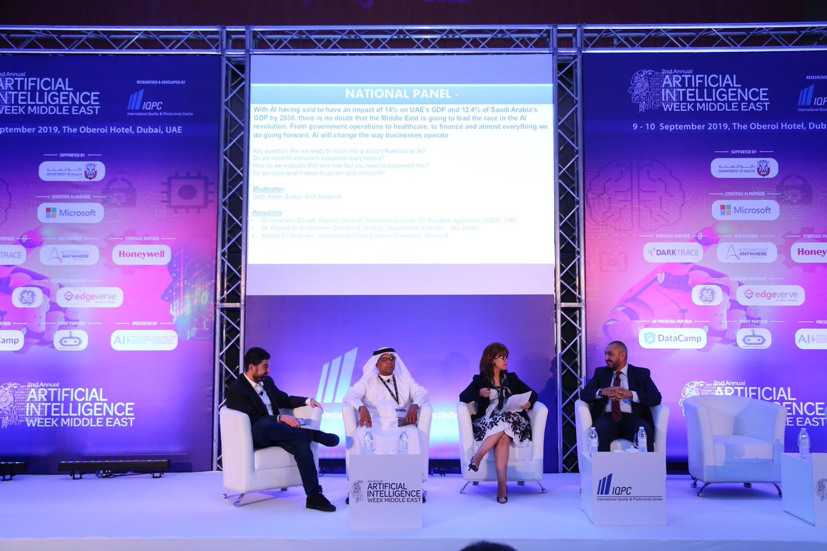 ICBAAgriculture's tweet photo. DG @ICBAAgriculture @IsmahaneElouafi at #AIWeekME panel discussion : AI-driven technologies are emerging to help improve efficiency and to address challenges facing the industry including, crop yield, soil health and herbicide-resistance.
@iqpcmena @Microsoft https://t.co/IXs0AtPtlZ