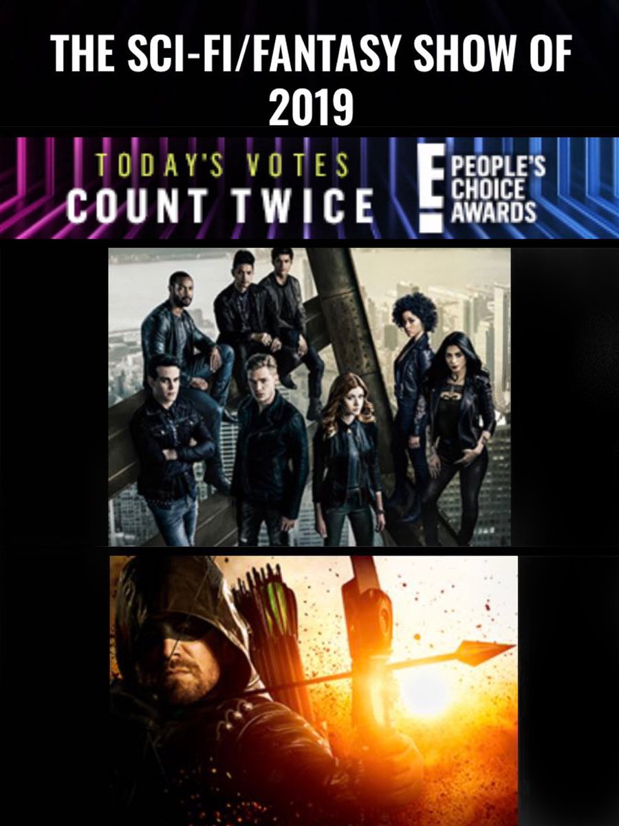 Kat_McNamara's tweet photo. Votes count double today! @peopleschoice #PCAs @CW_Arrow @ShadowhuntersTV https://t.co/UerhBvAkj1 https://t.co/RN8a6kRIxb