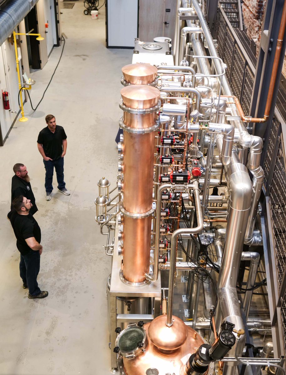 Archetype_5280's tweet image. Our Vendome copper stills are working at full power! Producing the great vodka and gin you know and love.

#distilling #distillery #copperstills #denver #denverdistillery