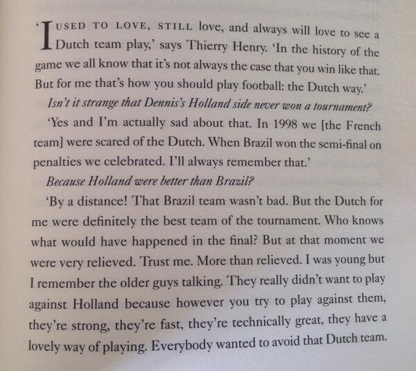 Thierry Henry on Holland at France '98.