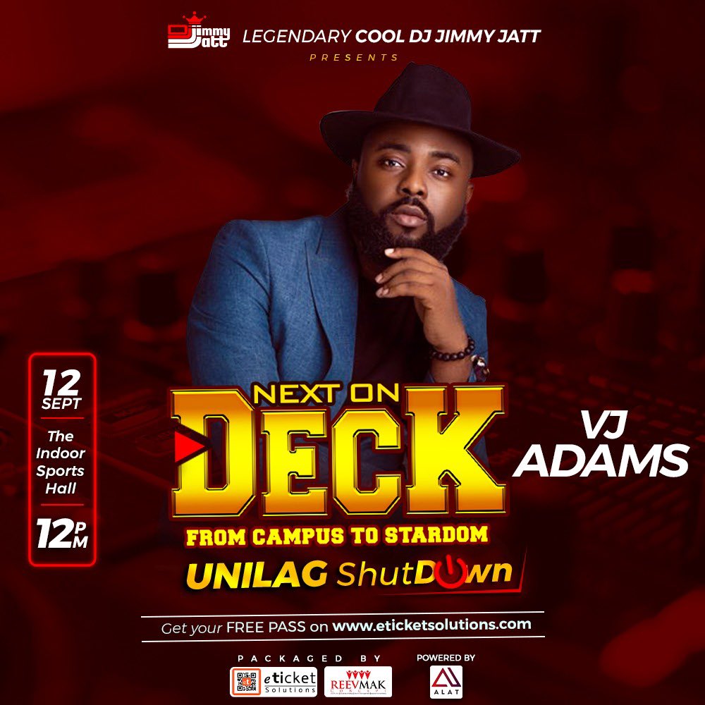 69agencyLtd's tweet photo. I love free events.... Let's shut down Unilg on the 12th 💥💥💥 @nextondeckdj with your favorite Celebrities. https://t.co/nputAyJIrH