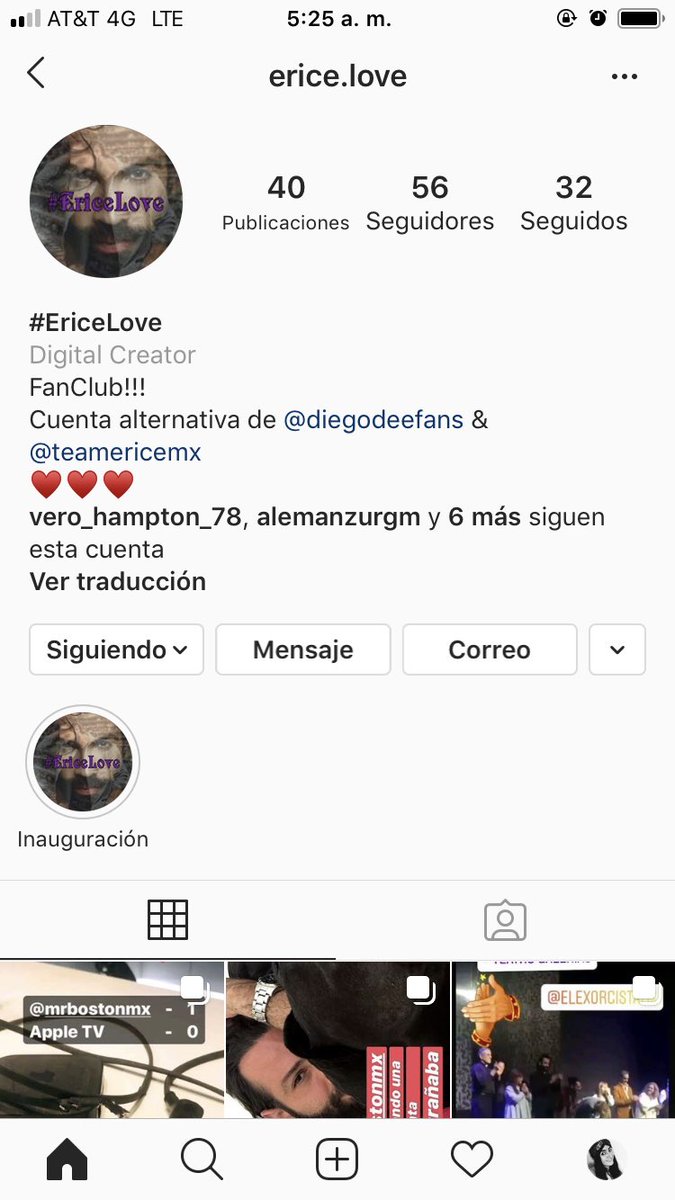 TeamEriceMX's tweet photo. Ya siguen en Instagram la cuenta alternativa de @diegodeefans y nuestra donde suben fotos, dinámicas y las historias de @diegodeefans si no la sigues aquí les dejamos la cuenta 👇🏼🤭🤭 https://t.co/CpToJFWd39