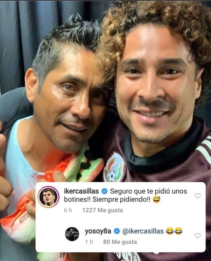 Iker Casillas no dejó pasar la oportunidad de burlarse de Jorge Campos en Instagram