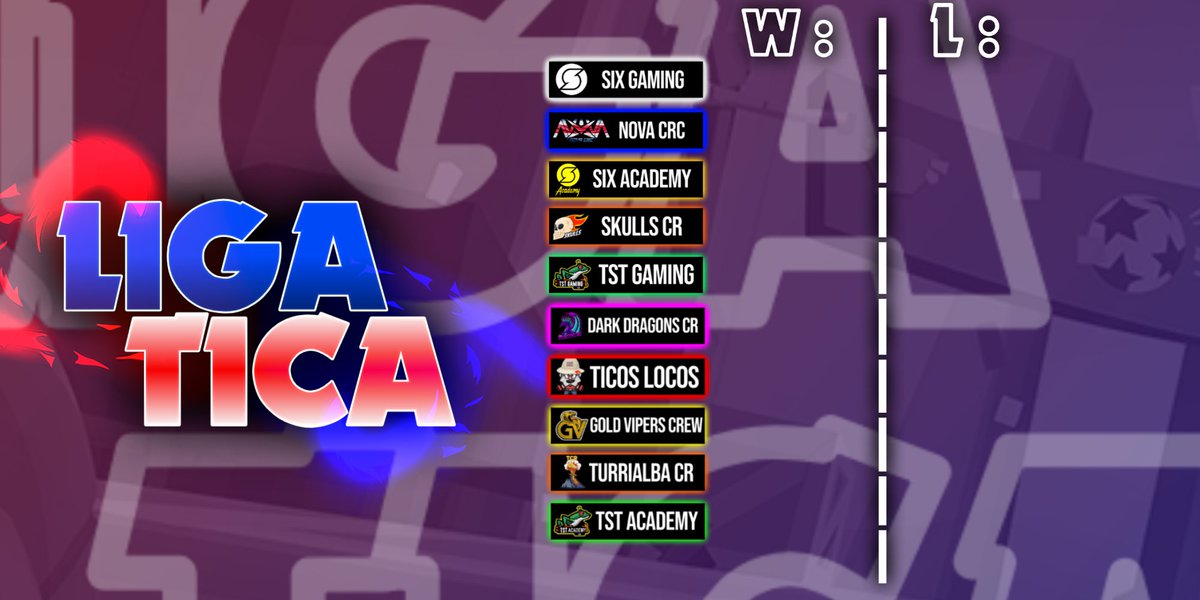 📝 | Estamos preparando todo lentamente.🤫

📒 | Está sera la tabla que utilizaremos para cada semana/jornada de nuestra bella <a href="/LigaTicaBS_GG/">Liga Tica Brawl Stars</a>.🇨🇷

🎨: @BastiansDesigns