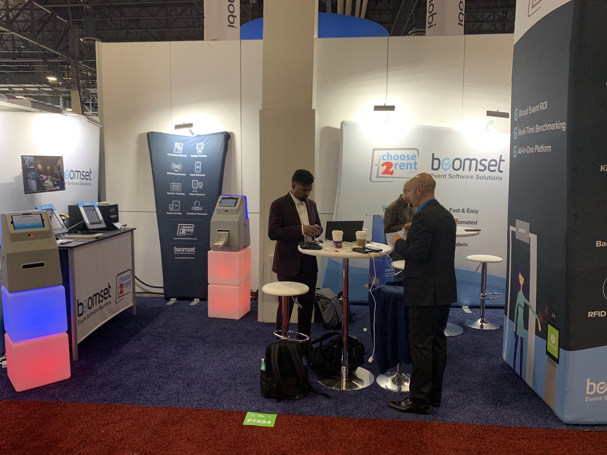 choose2rent's tweet photo. #Choose2Rent is proud to introduce its smallest, yet powerful registration kiosk, #EventKiosk, to its line of rental products. The 3-in-1 self-service kiosk integrates with RFID, credit card reader & Socket Mobile D750 for scannable barcodes. #IMEX19 #ProductLaunch @IMEX_Group https://t.co/opdm0CEdou