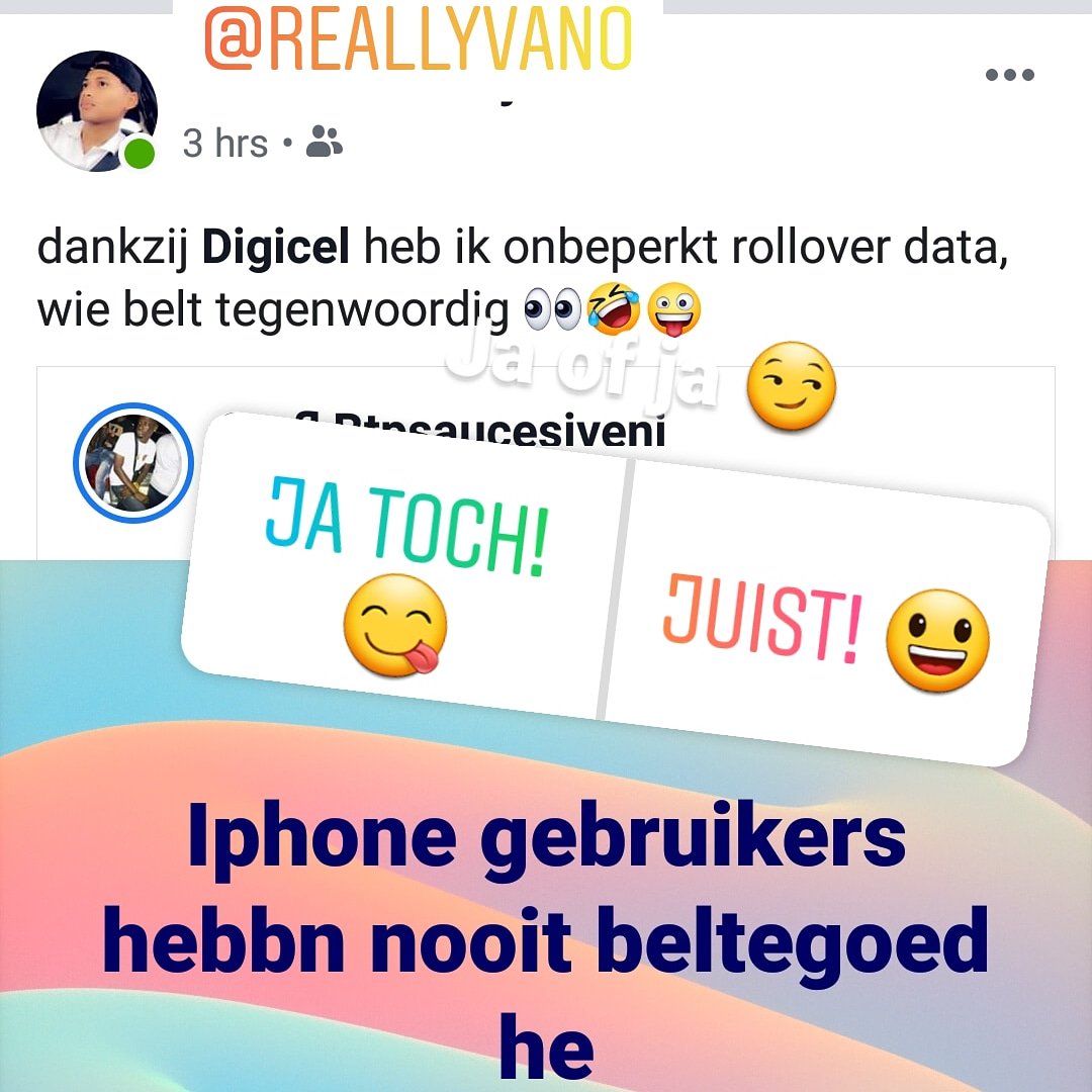 DigicelSR's tweet image. Ja of ja? 😏 #rollover #rolloverdata #onbeperkt #data #Digicel